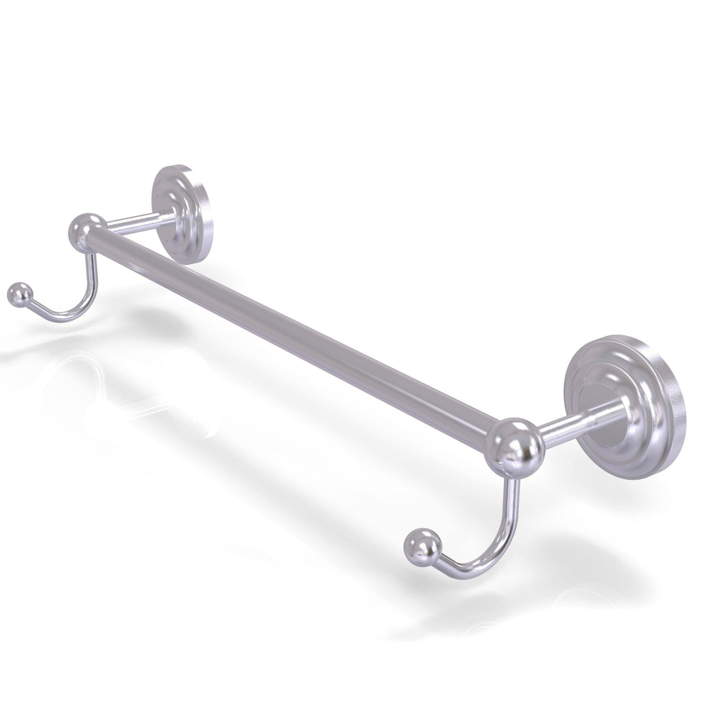Satin Nickel Towel Bar with Integrated Hooks J8345