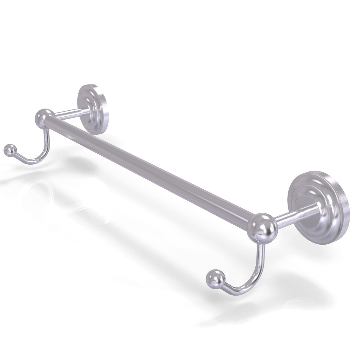 Satin Nickel Towel Bar with Integrated Hooks J8345