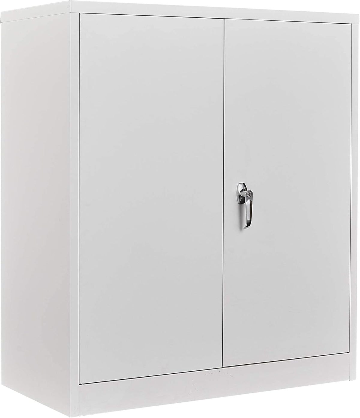 Black Steel Storage Cabinet with Locking Door and 4 Adjustable Shelves P1177