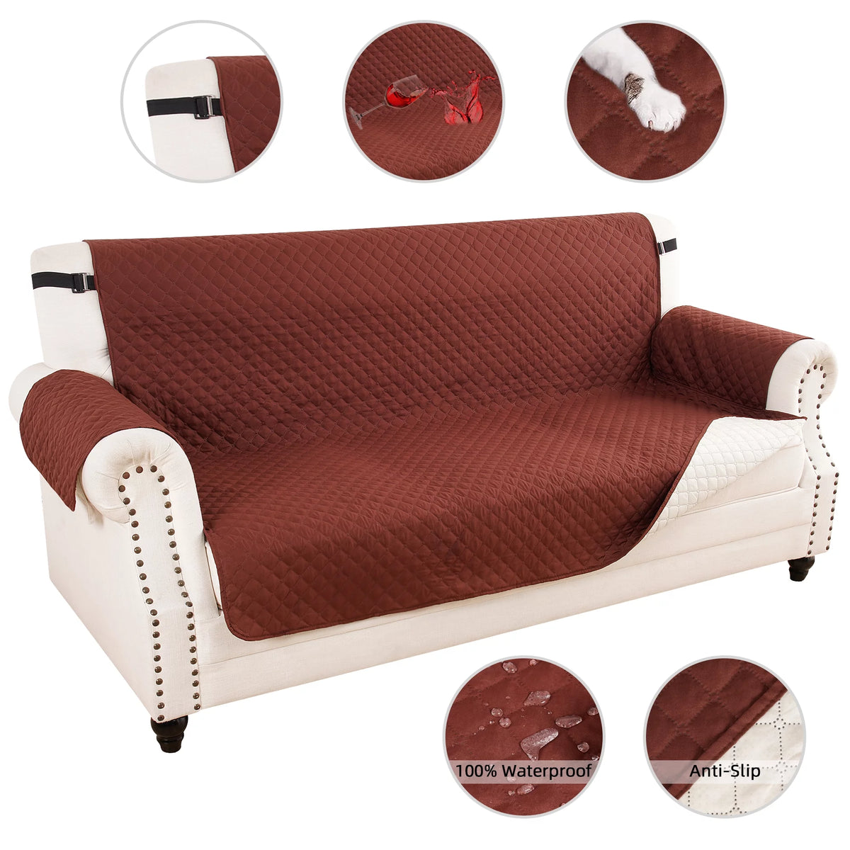 Waterproof Non Slip Machine Washable Sofa Cover U121