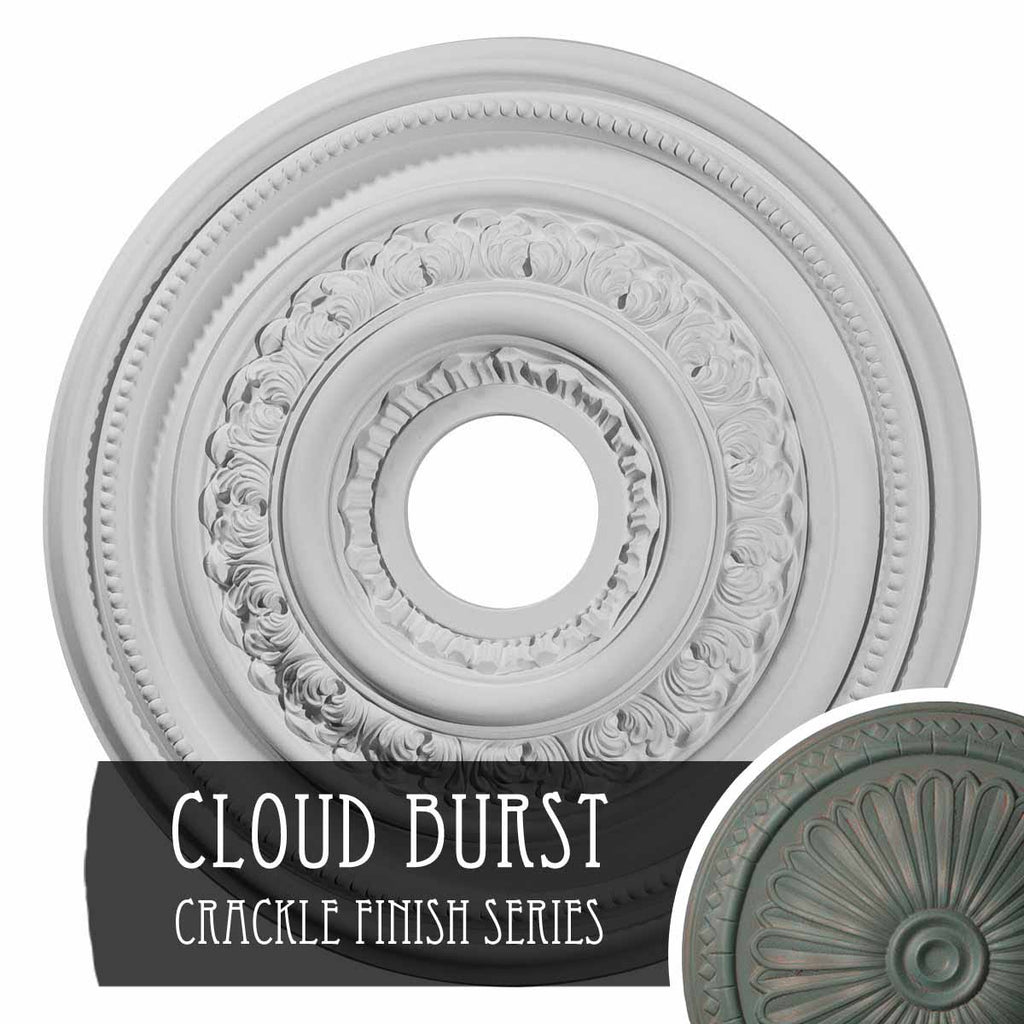 17 5/8x22OD x 3 5/8x22ID x 1 7/8x22P Hand-Painted Ceiling Medallion V616024