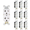 20Amp 250V 2 Pole 3 Wire White 10-Pack Wall Outlet Receptacle W2092
