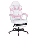 Pink Ergonomic Reclining Gaming Chair with Footrest K925833