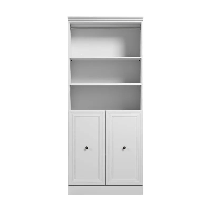 Queen Murphy Bed and Organizer in White E15139
