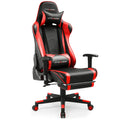 Red PU Leather Gaming Chair with Footrest N1063