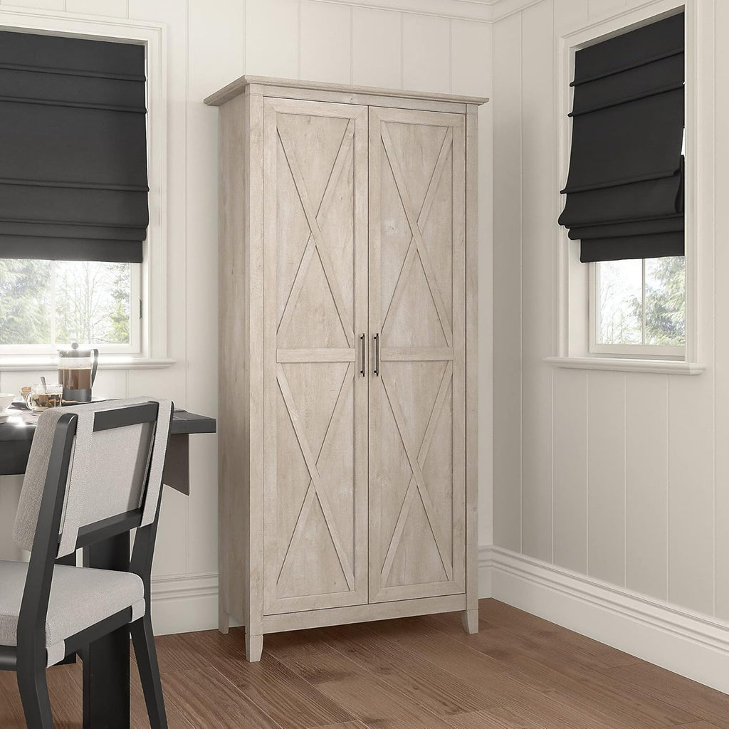 Washed Gray Kitchen Pantry Cabinet U25579