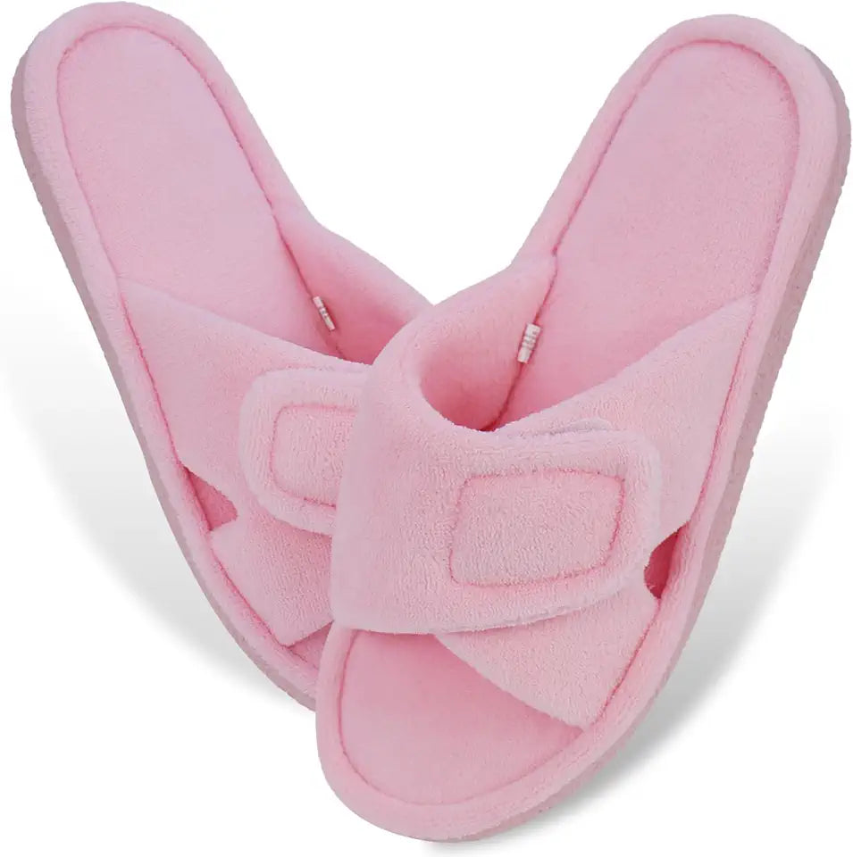 Adjustable Open Toe Memory Foam Slippers Z885