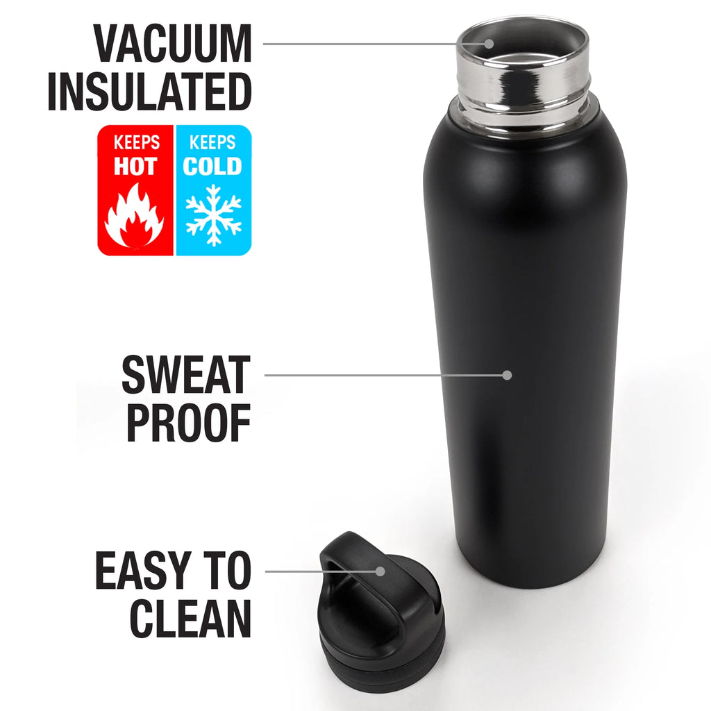 Black Vacuum Insulated Stainless Steel Water Bottle Q17640