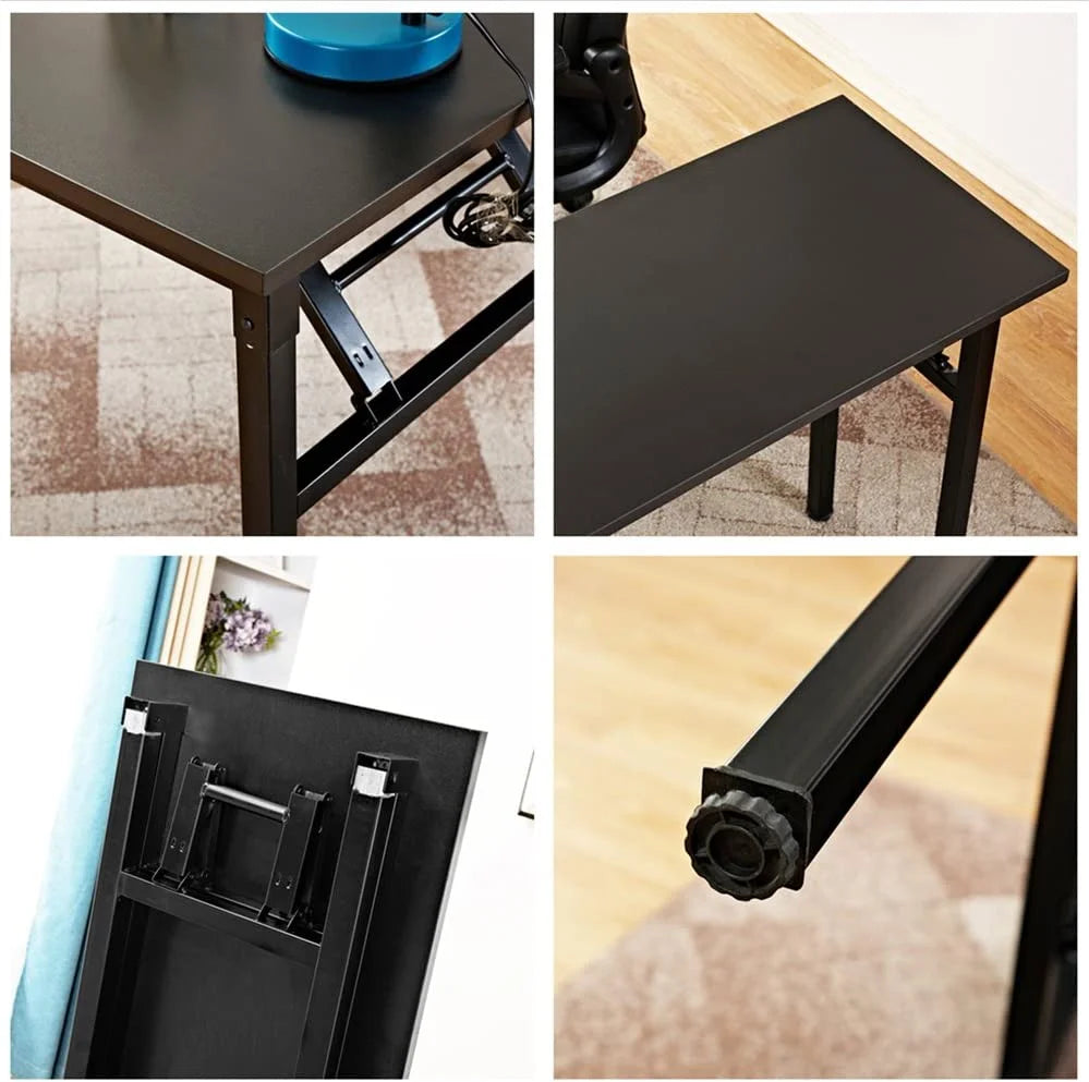 Black L-Shaped Corner Computer Desk Q311