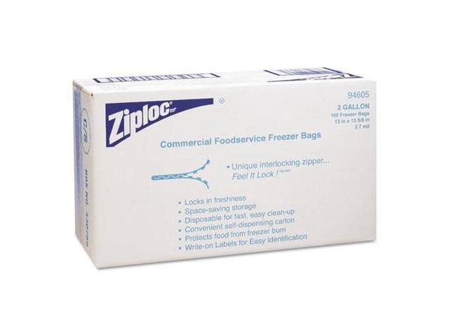 Resealable Freezer Bag, 2gal, Clear, 100/Carton R81324