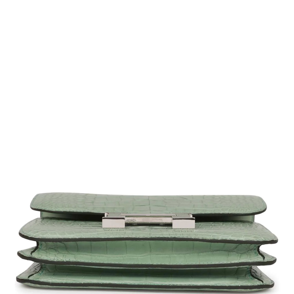Vert D'Eau Matte Alligator Palladium Hardware Z13308