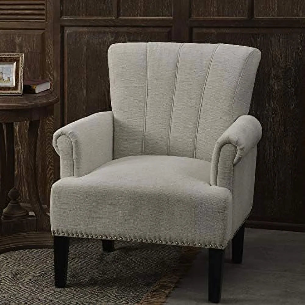 Polyester Upholstered Tufted Club Chair T646