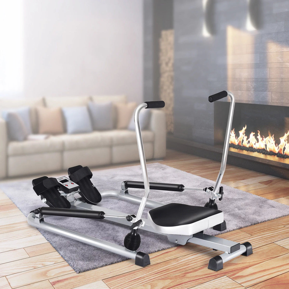 Exercise Rowing Machine with Adjustable Hydraulic Resistance U592