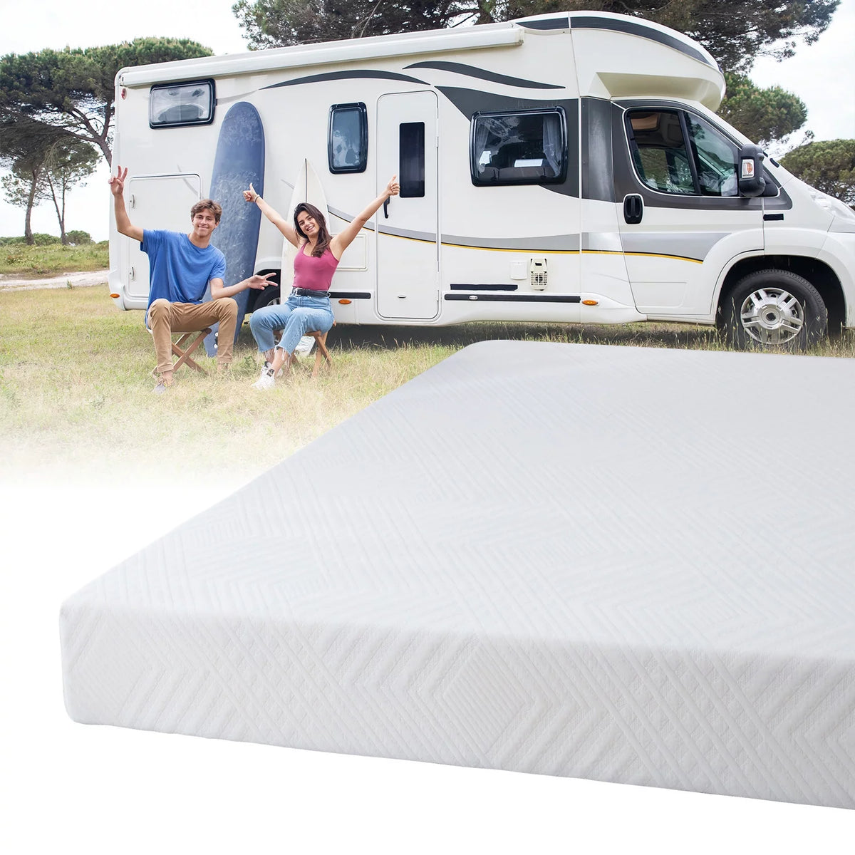Short Queen 8 inch Memory Foam Mattress L7821