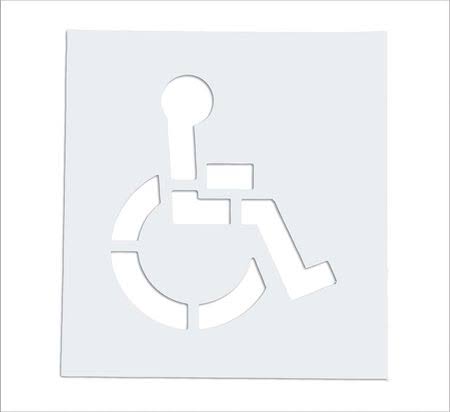 Pavement Stencil, 21 In, Handicap P13049