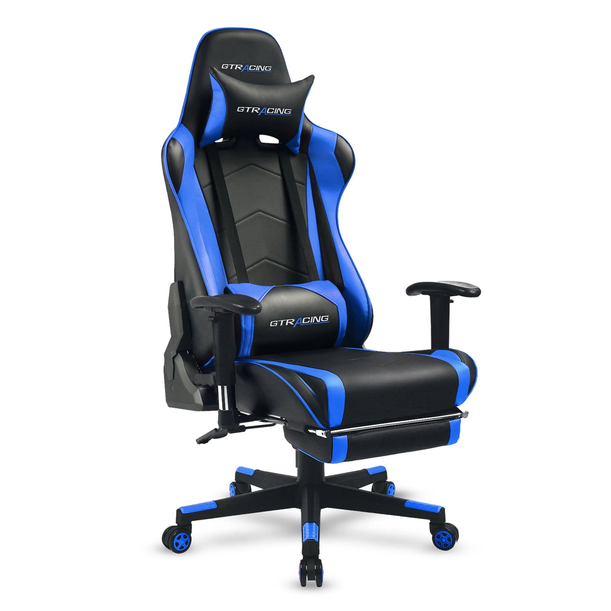 Red PU Leather Gaming Chair with Footrest N1063