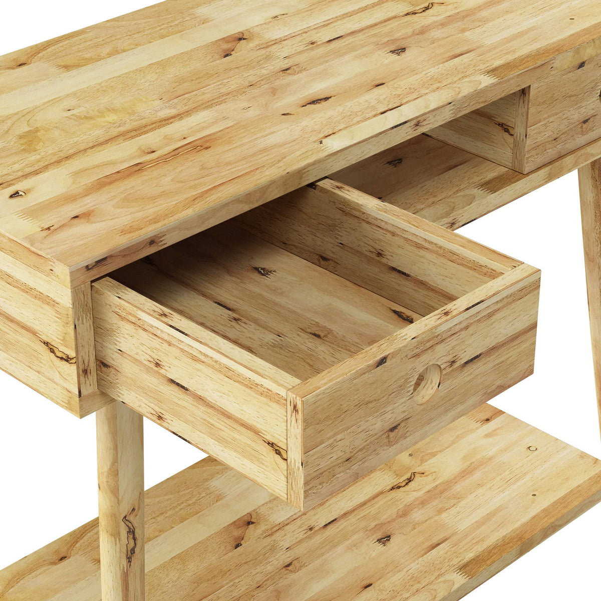 Mid-Century Modern Console Table Natural Finish Y18420