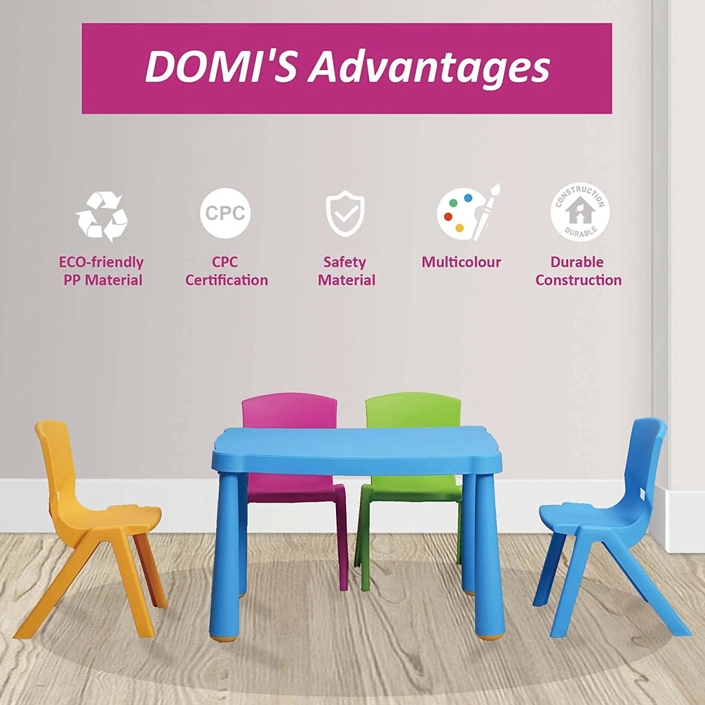 5 Pieces Plastic Toddler Kids Table and Chair Set T825