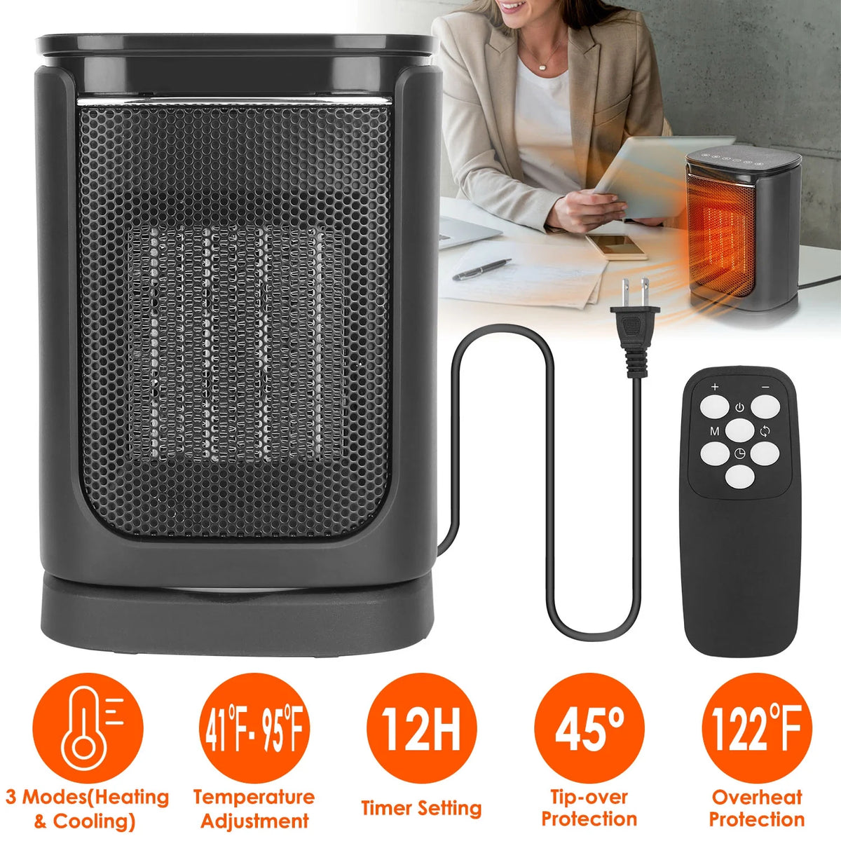 1500W Portable Space Heater L9233