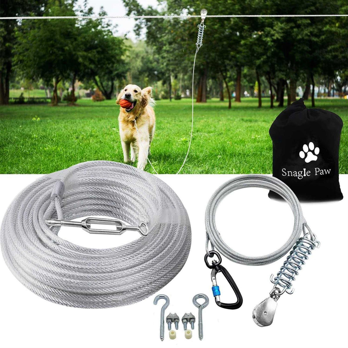 Dog Tie Out Runner with 10ft Pulley M457142