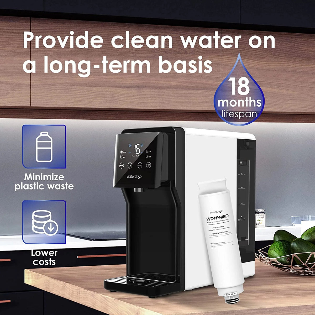 Replacement Filter for Countertop Reverse Osmosis Water Filtration System G827