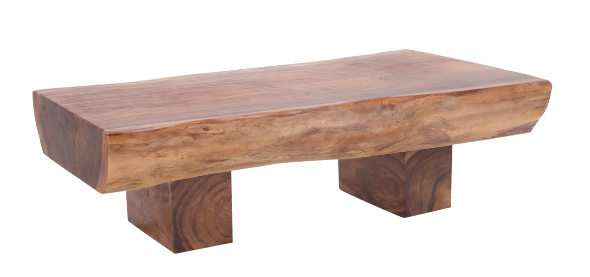 Brown Wood Live Edge Coffee Table Q63030