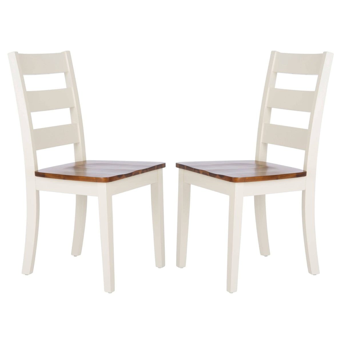 White/Natural Ladder Back Dining Chair (Set of 2) E914