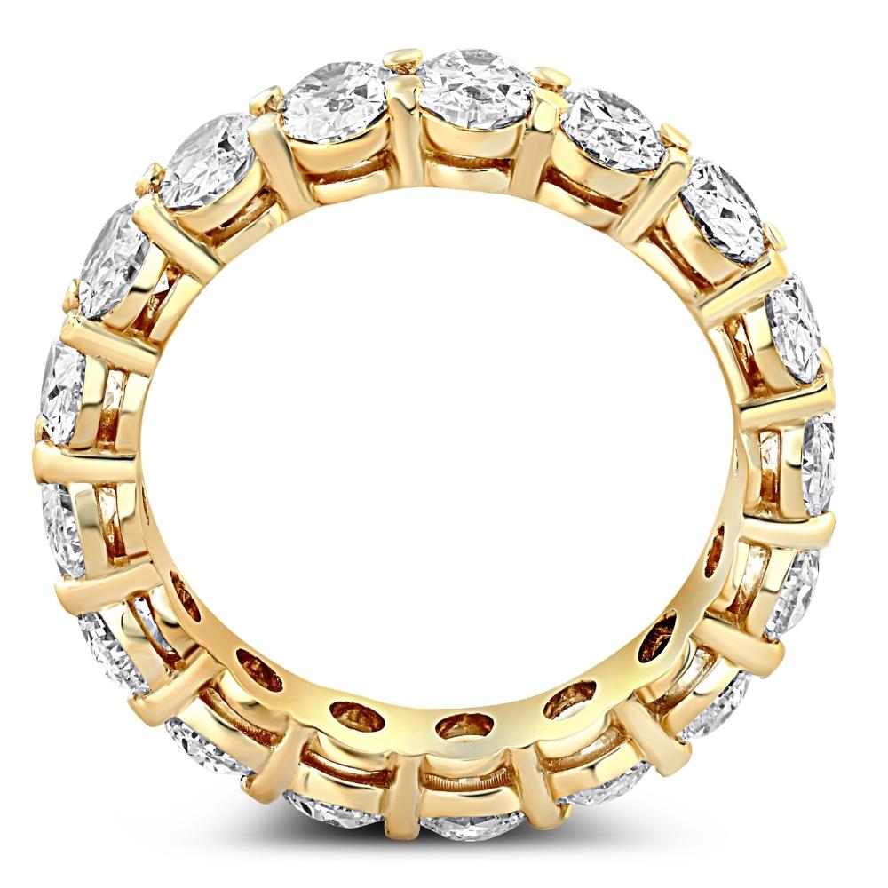 14k Yellow Gold Oval Cut Moissanite Eternity Ring C23455