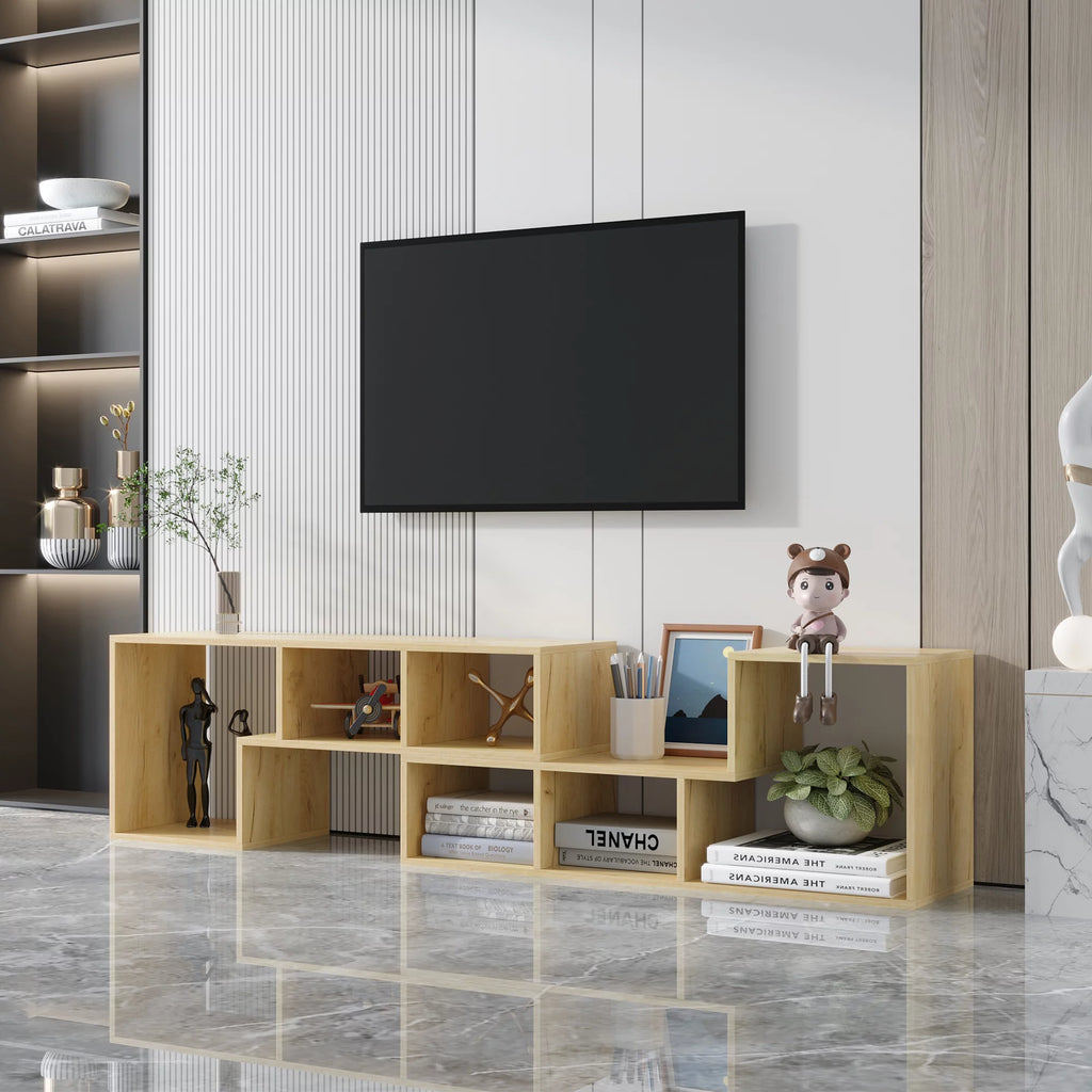 Oak L-Shaped TV Stand P2699