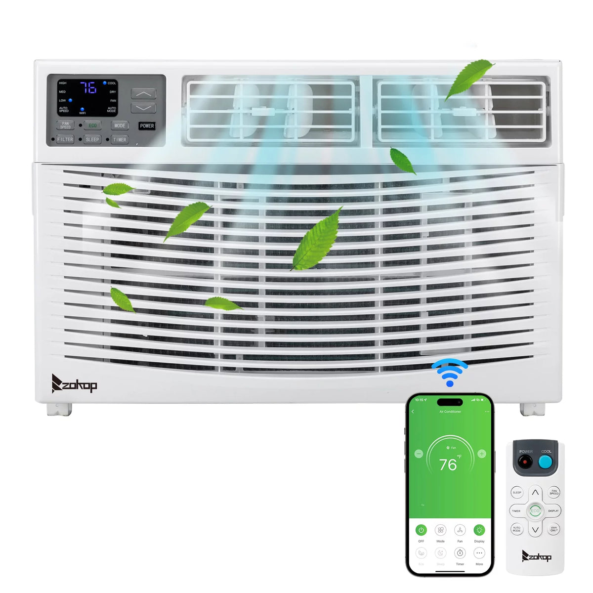 12000BTU 115V White Window-Mounted Air Conditioner with Remote Control P381048