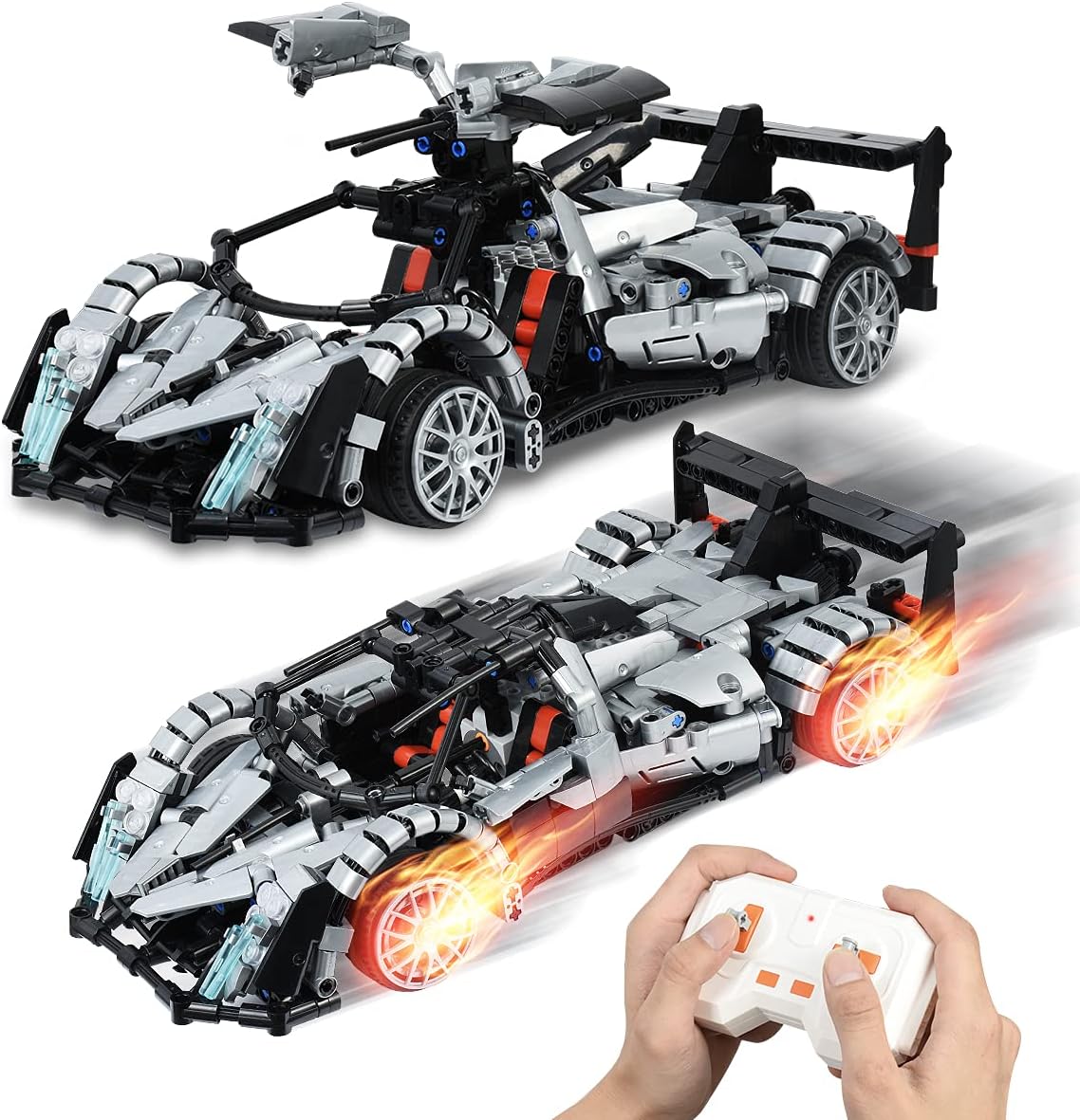 990PCS RC Car Model Kit Building Blocks Toys Remote Control Racing Car W177294