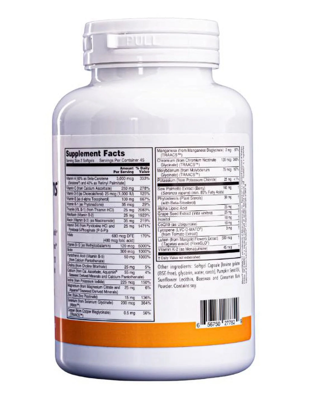 Men's Multivitamin with Saw Palmetto, Plant Sterols, Lycopene & CoQ10, 90 Softgels J77629