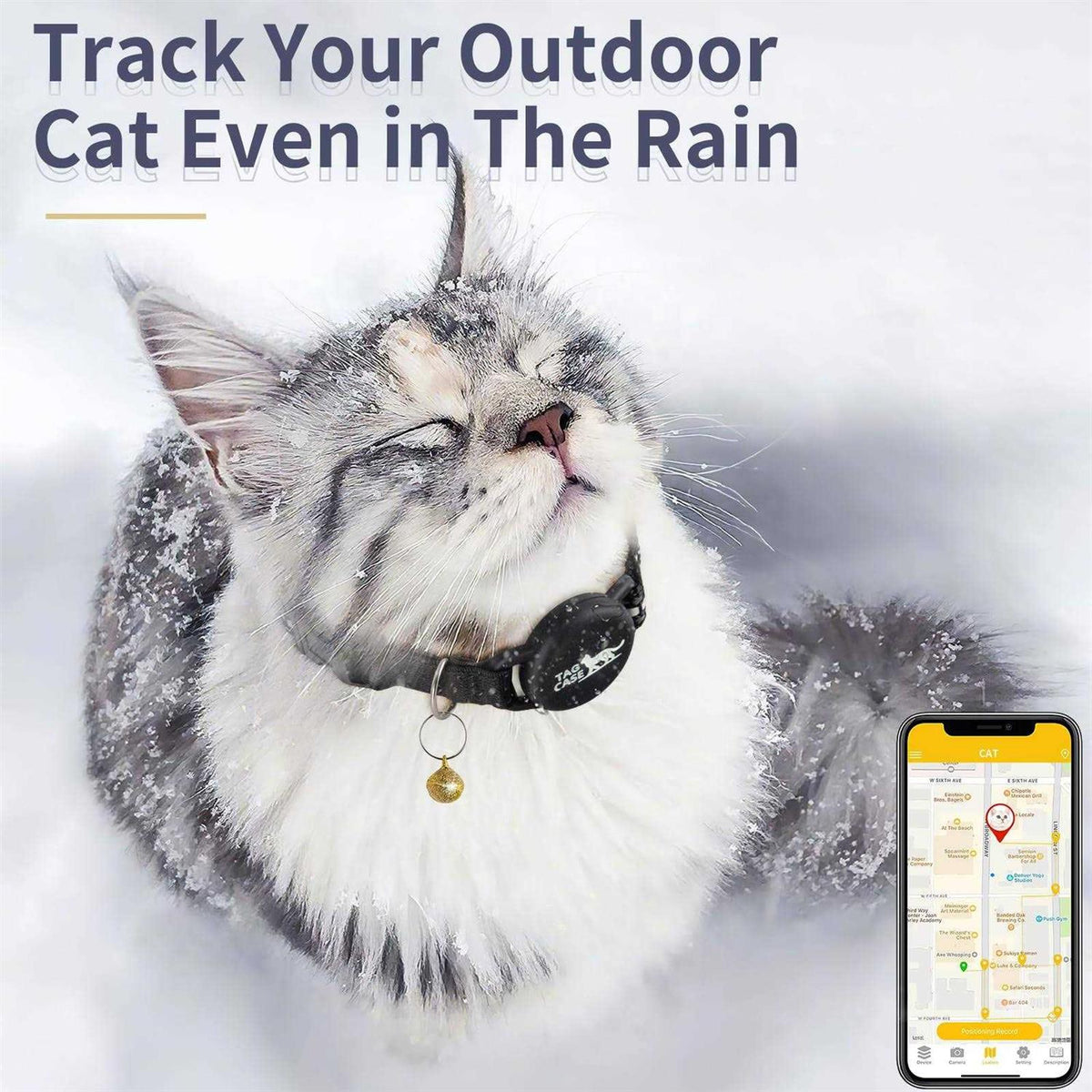 Reflective Cat Collar with Airtag Holder D551341