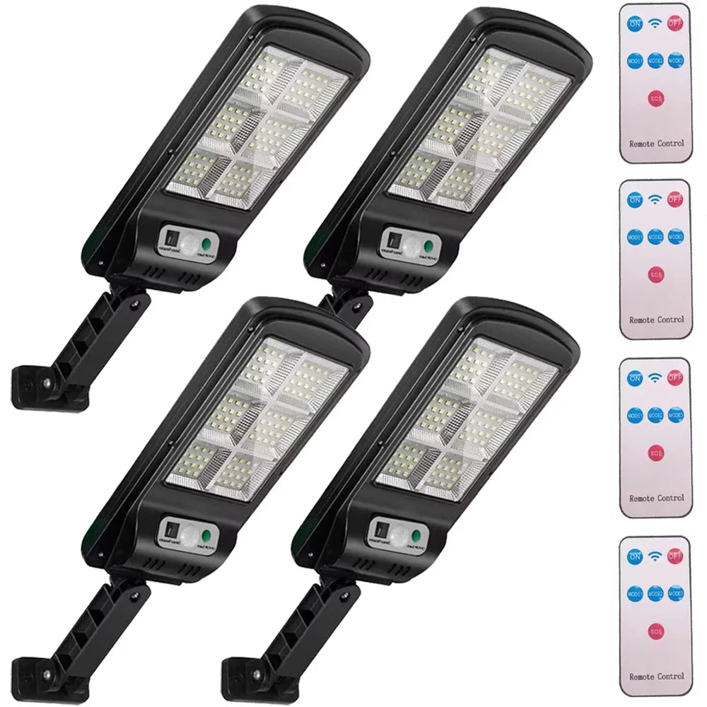 Solar Street Light 4Pack 96 LED IP65 Motion Sensor U227