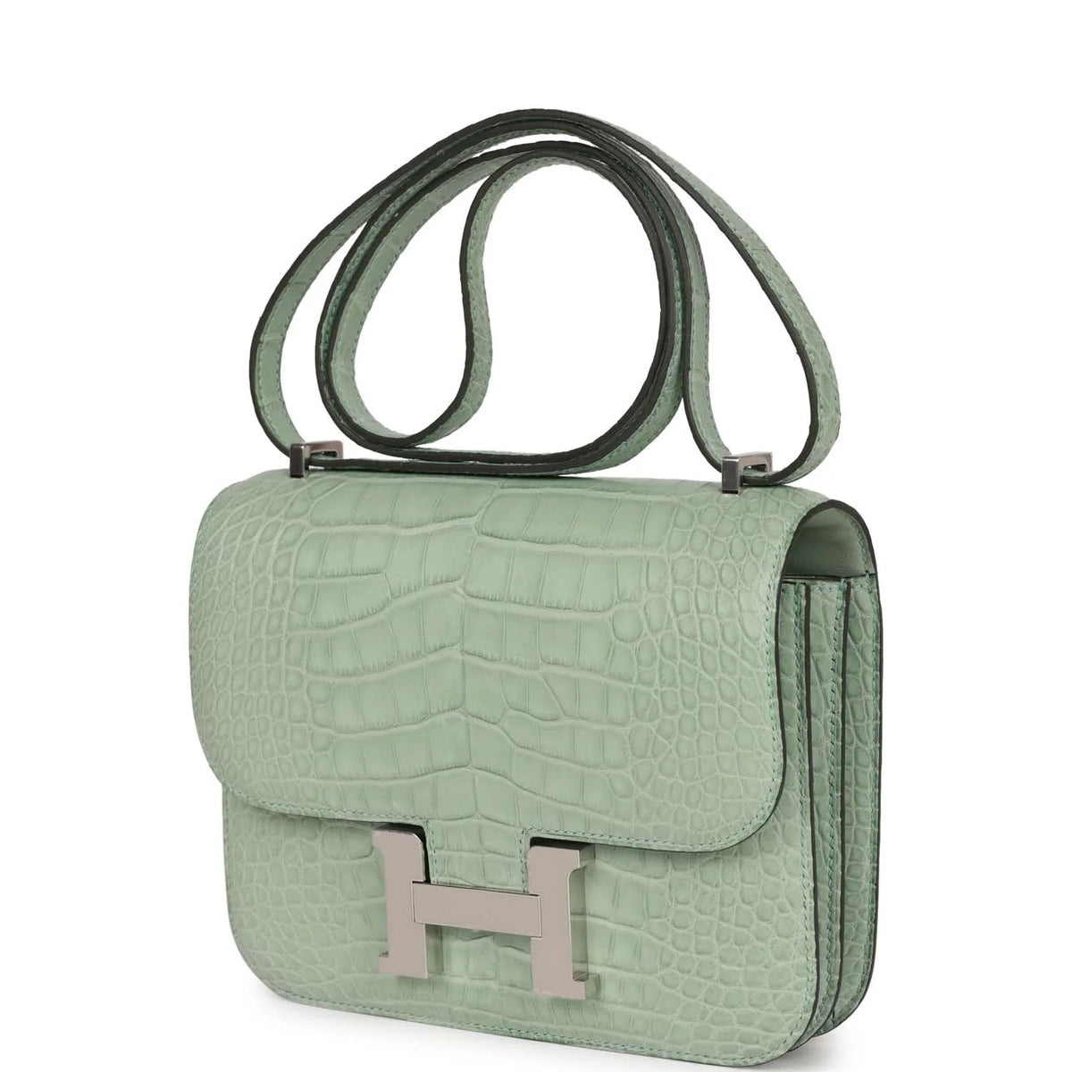 Vert D'Eau Matte Alligator Palladium Hardware Z13308
