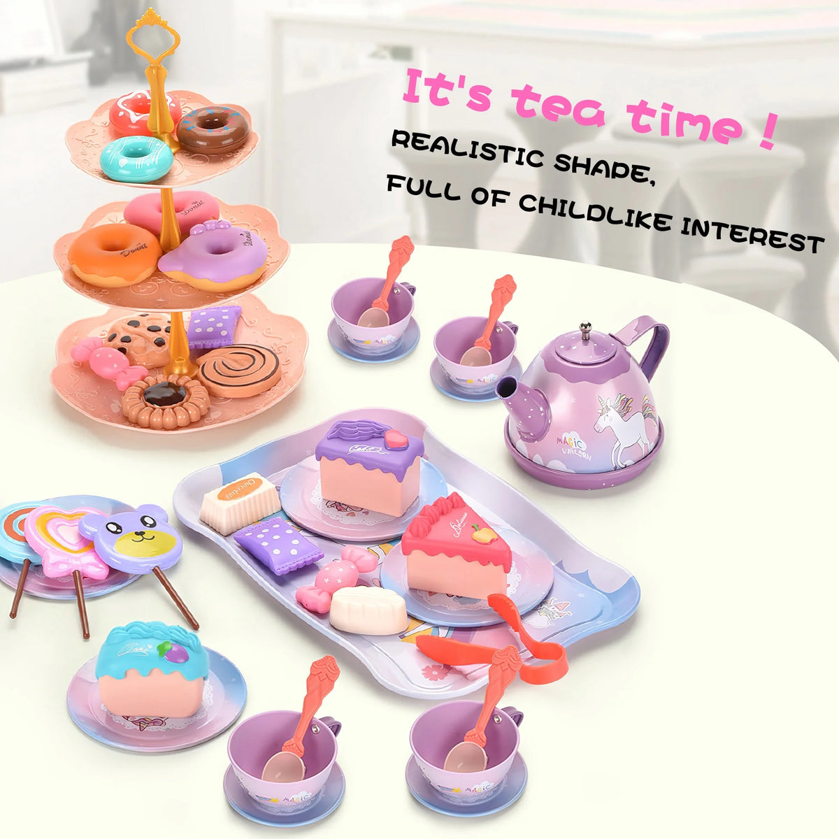 48-Pieces Toy Kitchen Set for Kids X3098