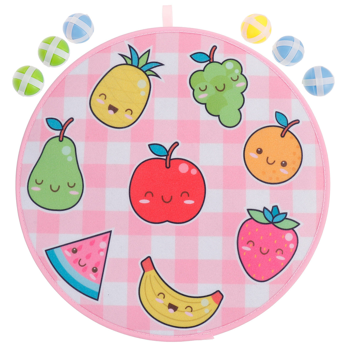 Dart Board Set with Fruit Pattern Balls Throwing Game Toy Q802