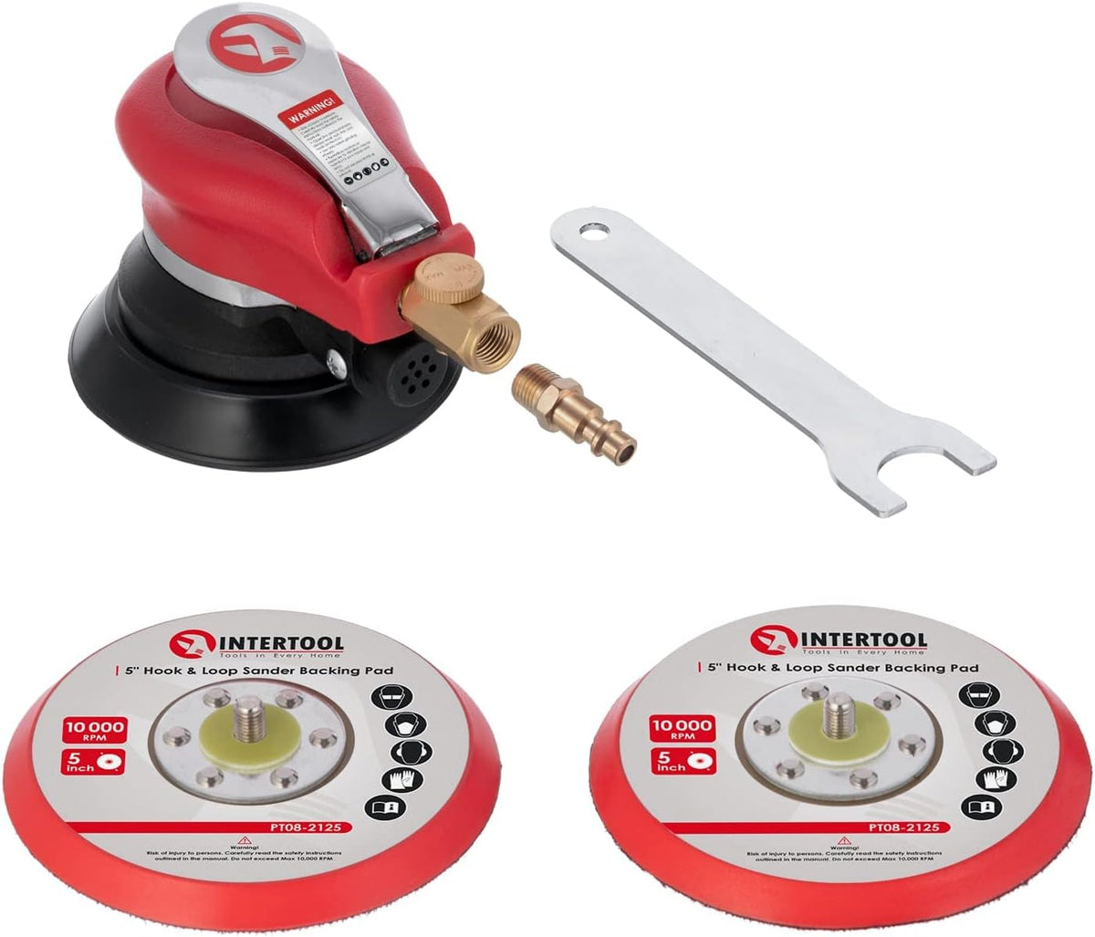 6-inch Air Random Orbital Sander with 2 Backing Pads N79062