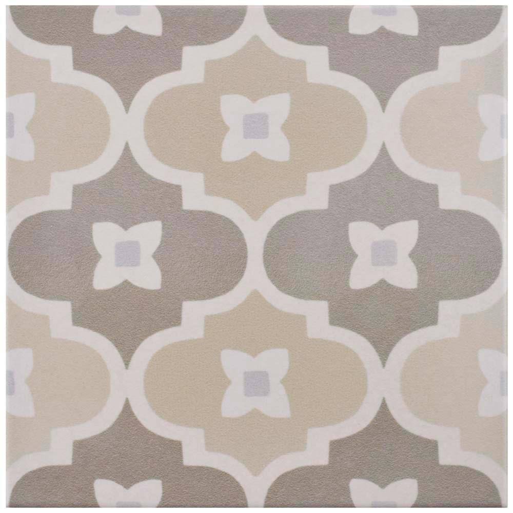 Taupe 7-7/8 in. x 7-7/8 in. Porcelain Floor and Wall Tile M99622