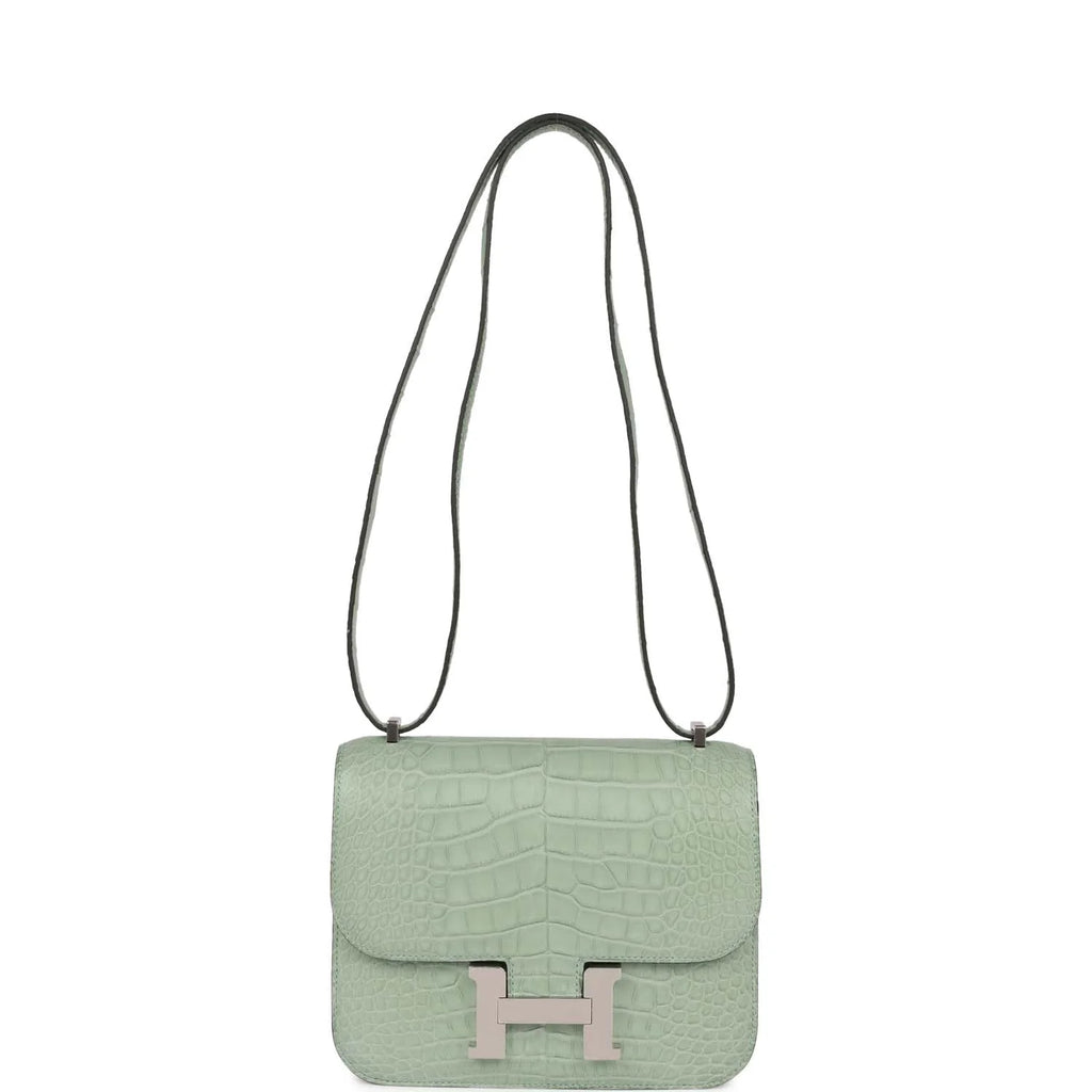 Vert D'Eau Matte Alligator Palladium Hardware Z13308