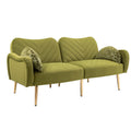 Velvet Love Seats Sofa with 2 Bolster Pillows E20747