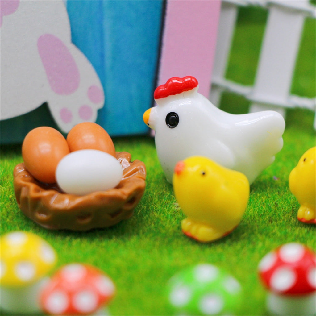 Dollhouse Miniature Easter Rabbit Garden Chick Door X3081