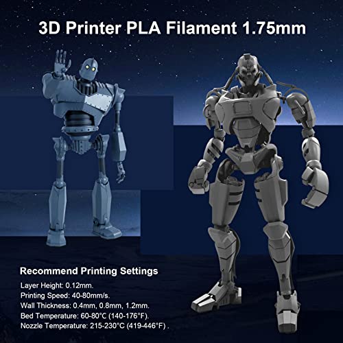 250g PLA Filament 1.75mm 8 Rolls Multicolor I12979