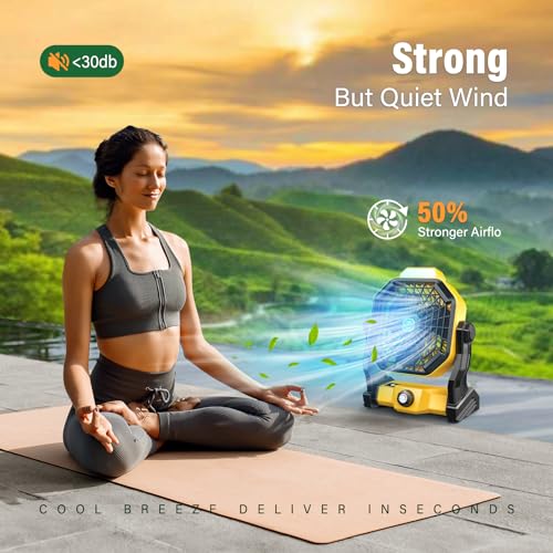 10400mAh Solar Fan with LED Lantern U3081