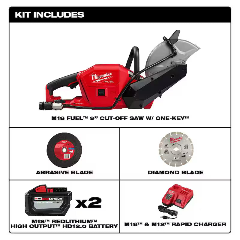 18V Lithium-Ion Brushless Cordless 9 in. Cut Off Saw Kit E9255