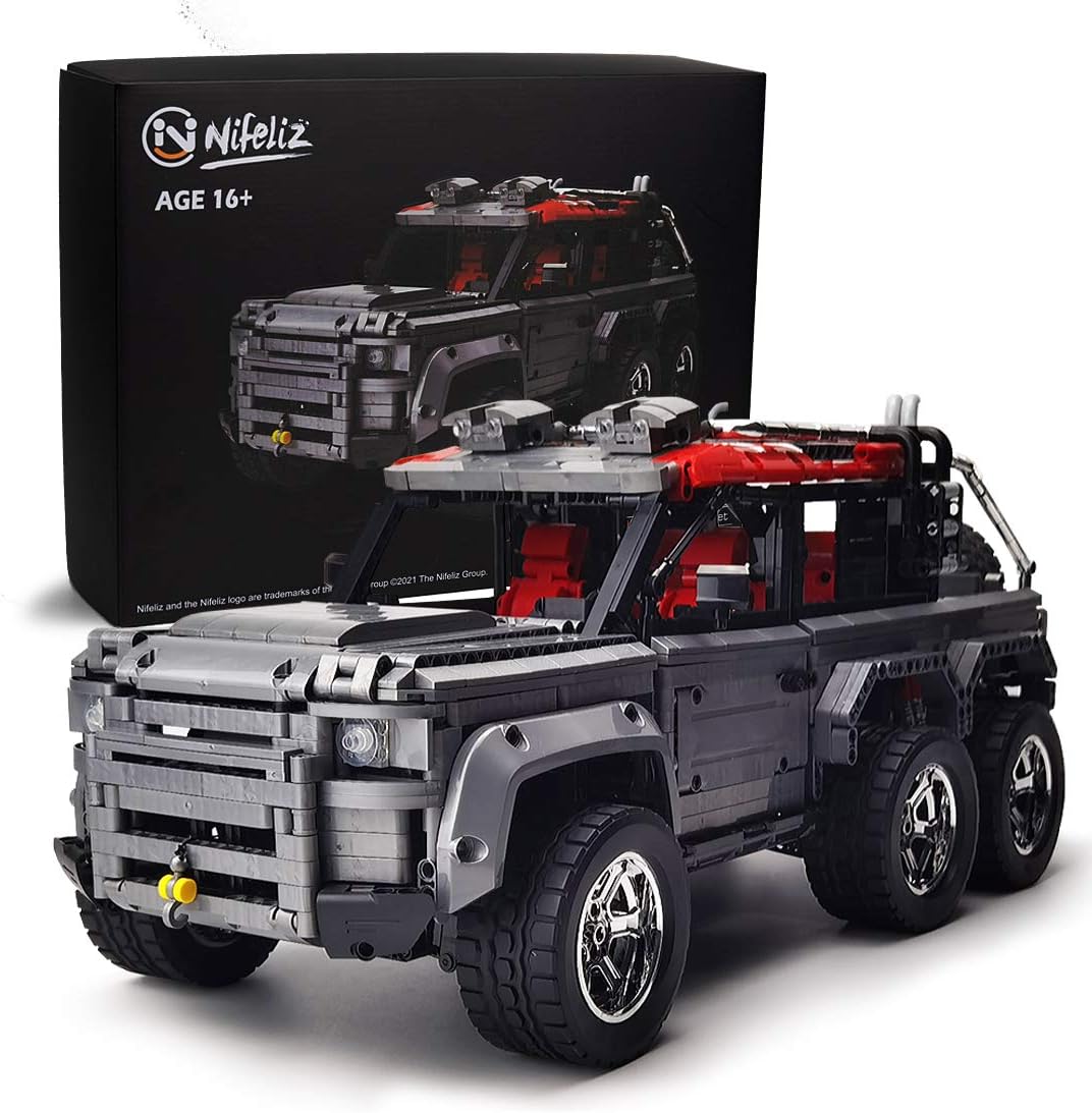 Off-Road Pickup 6X6 MOC Building Kit, 1:9 Scale Truck Model (3288 Pieces) F498